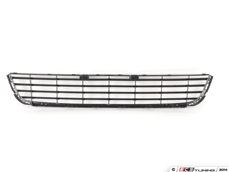 Lower Center Bumper Grille - Satin Black / Bright Chrome