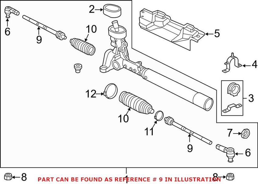 VW Tie Rod – Front Inner 561423810