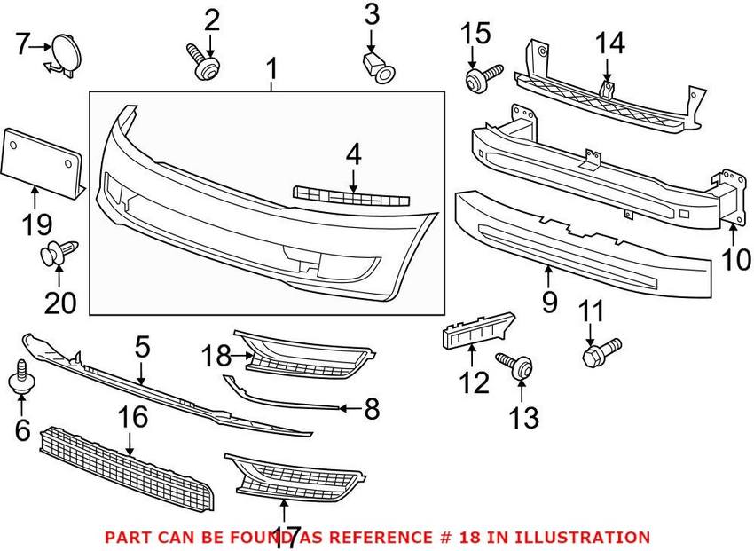 VW Foglight Cover – Passenger Side 561853666A9B9