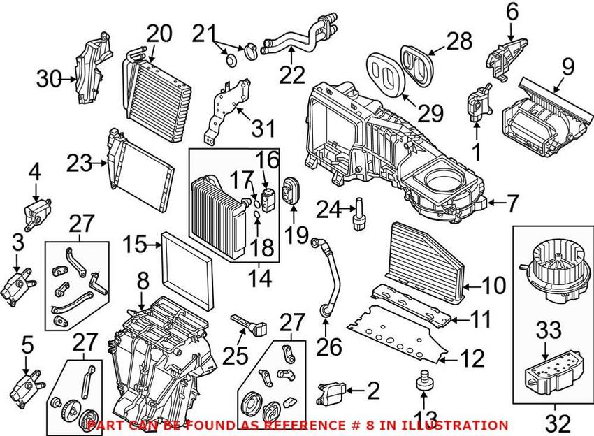 VW HVAC Air Inlet Housing 561898353B – Genuine VW/Audi