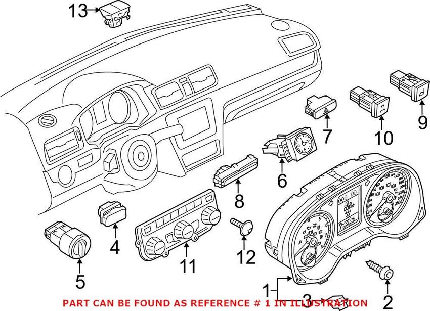 VW Instrument Cluster 561920970B – Genuine VW/Audi