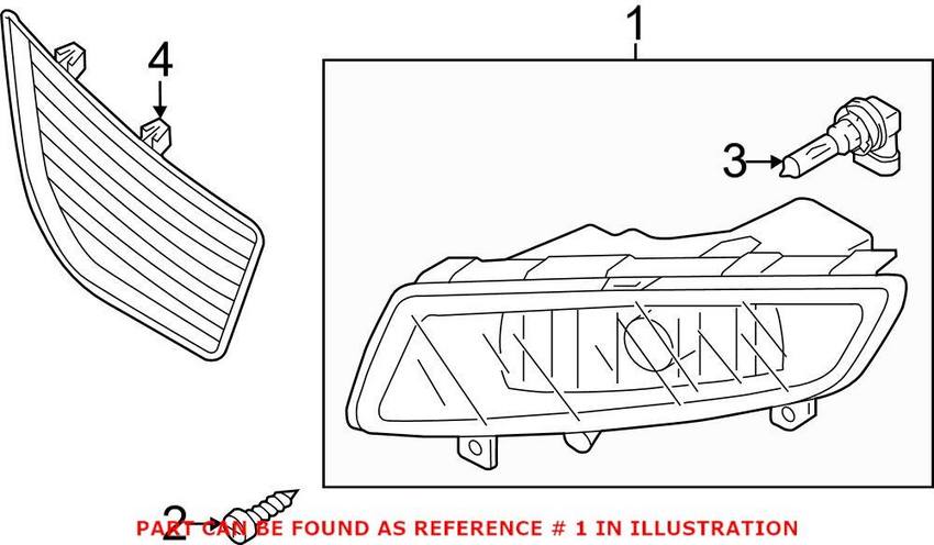 VW Fog Light – Front Driver Side 561941699C