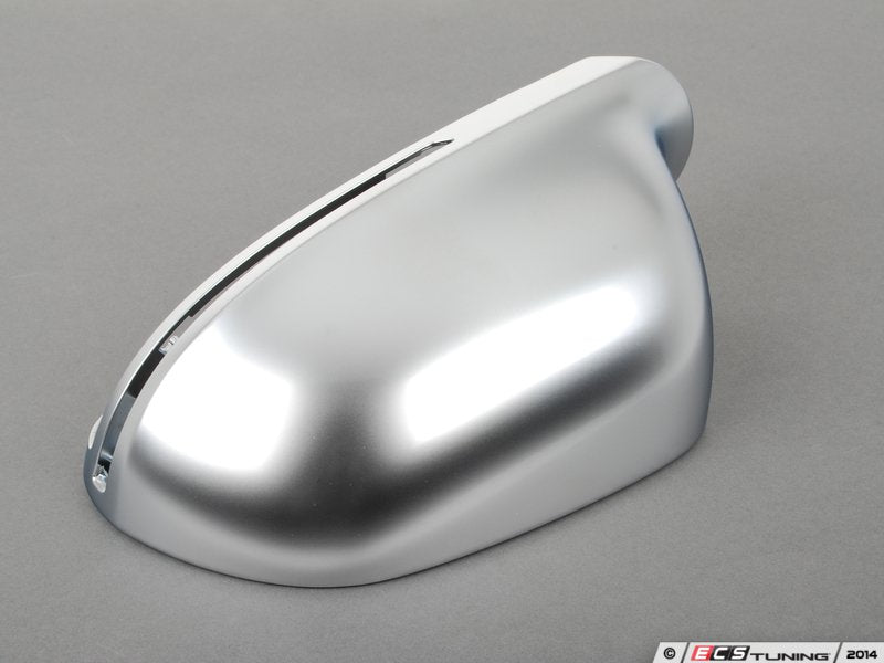 Brushed Aluminum Mirror Cap - Left