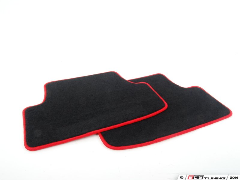 MojoMats - Carpeted Floor Mats Black / Red Piping