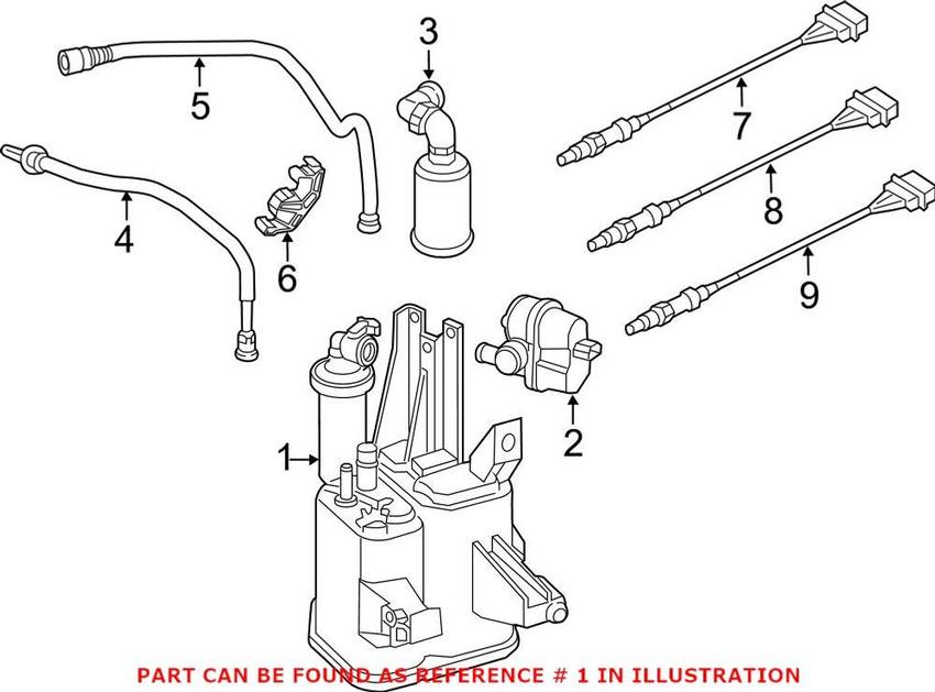 VW Evaporative Emissions Cannister (w/ Leak Detection Pump) 5C0201801C