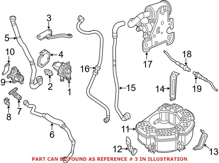 VW Secondary Air Injection Pump Bracket 5C0906617A – Genuine VW/Audi