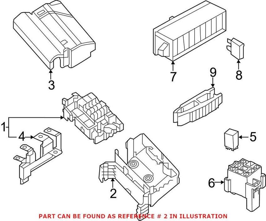 VW Fuse Box Bracket 5C0907361G – Genuine VW/Audi