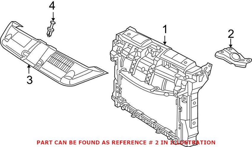 VW Radiator Support Bracket – Driver Side 5C5805931A