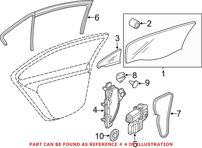 Window Regulator – Rear Driver Side