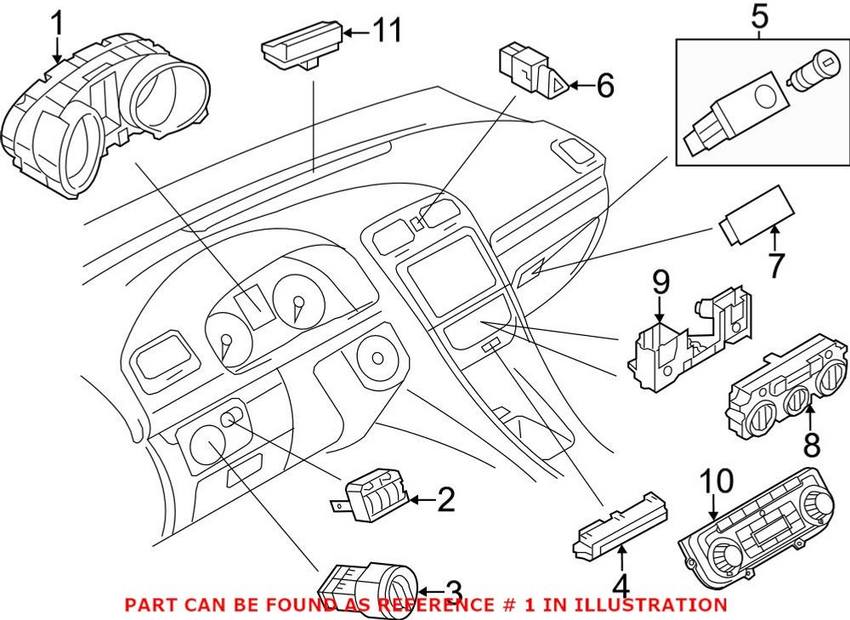 VW Instrument Cluster 5C6920951B – Genuine VW/Audi