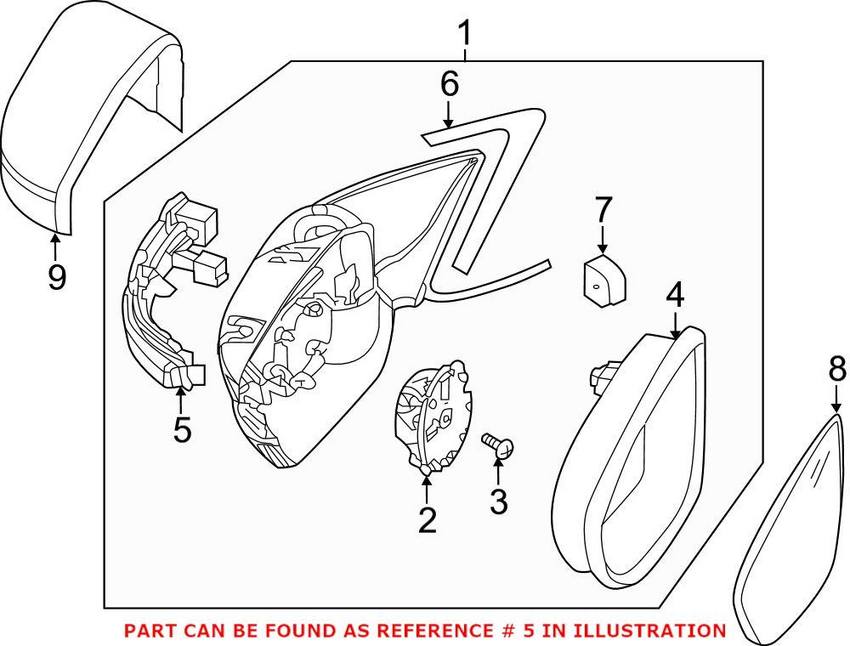 VW Side Mirror Turn Signal – Passenger Side 5C6949101