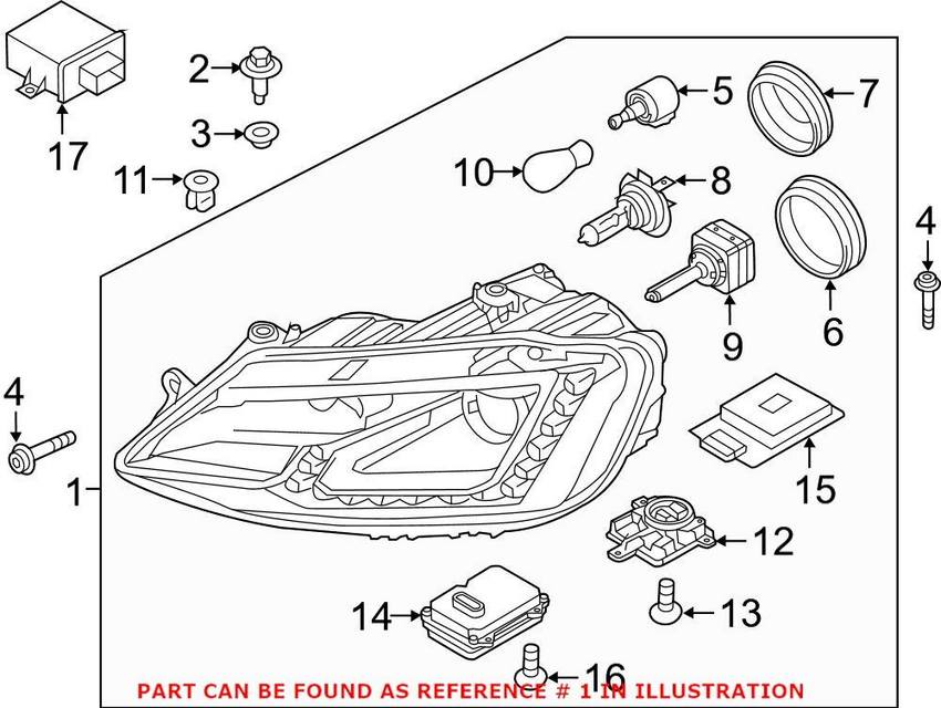 Headlight Assembly – Driver Side (Xenon)