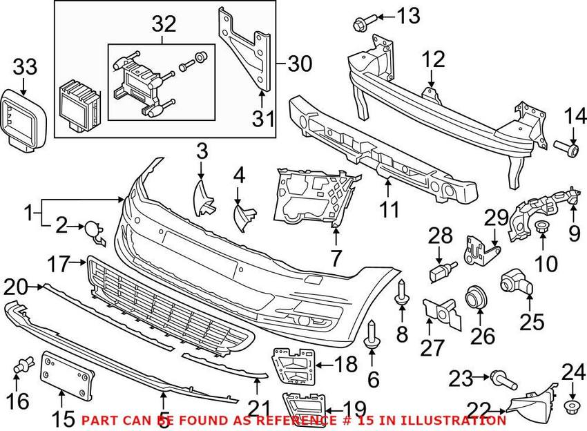 VW License Plate Bracket – Front 5G0807287F9B9