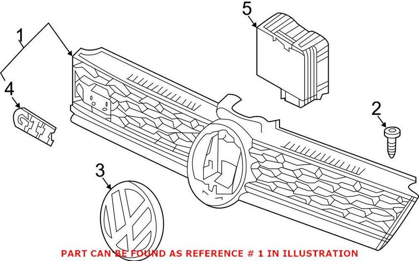 VW Grille – Front