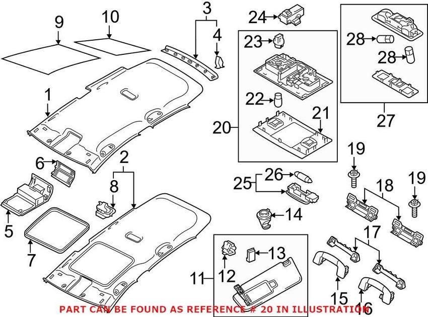 VW Reading Light 5G1947105QWHI