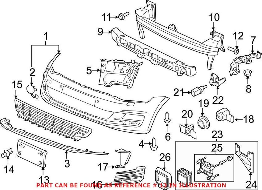 VW License Plate Bracket – Front 5GM807287E9B9