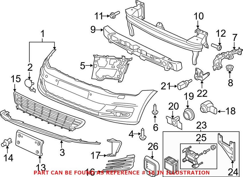 VW Grille – Front Driver Side 5GM853665C9B9