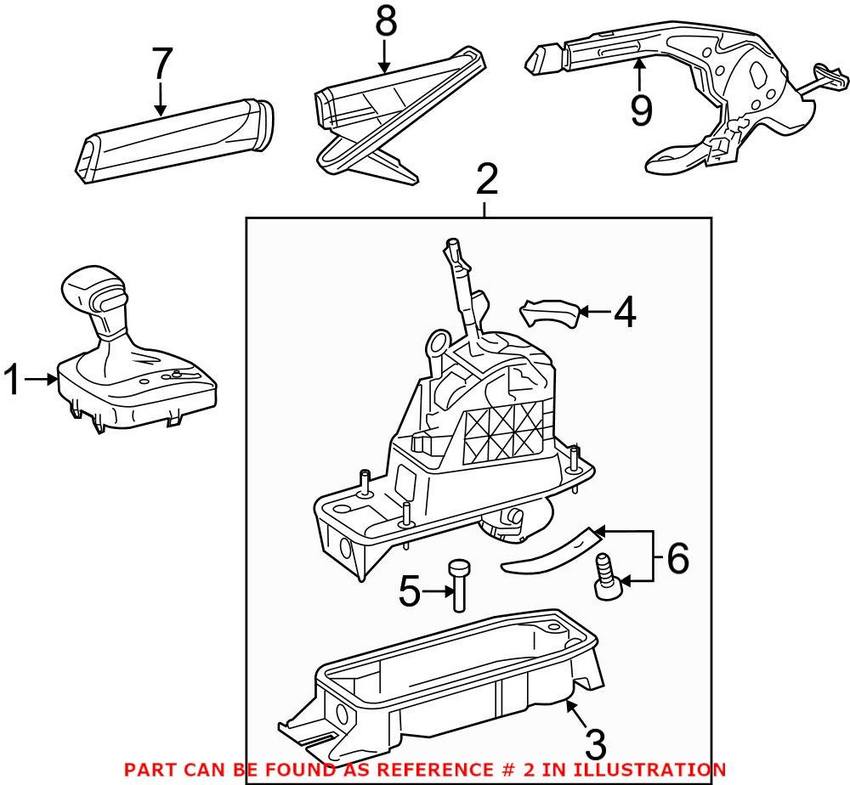 VW Automatic Transmission Shift Lever 5K1713025CT