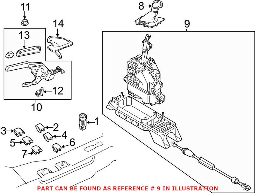 VW Automatic Transmission Shift Lever 5K1713025ES – Genuine VW/Audi