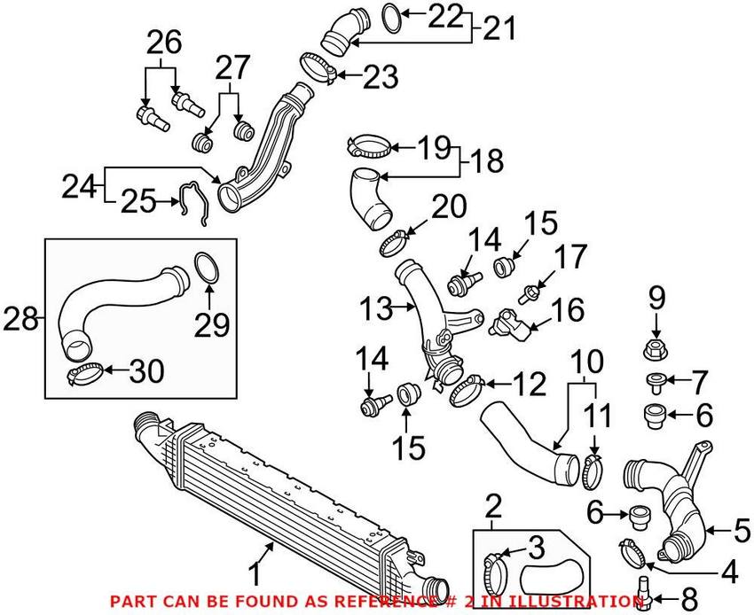 Audi Turbocharger Intercooler Pipe 5N0145833B