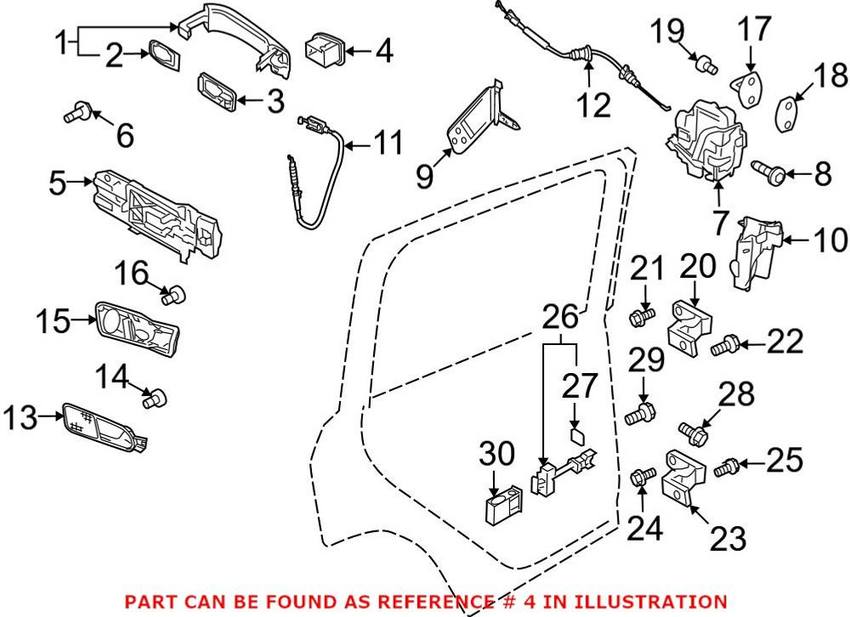 VW Interior Door Handle Trim – Front 5N0839167BGRU