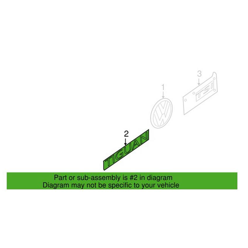 VW Emblem – Rear (Tiguan) 5N0853687B739