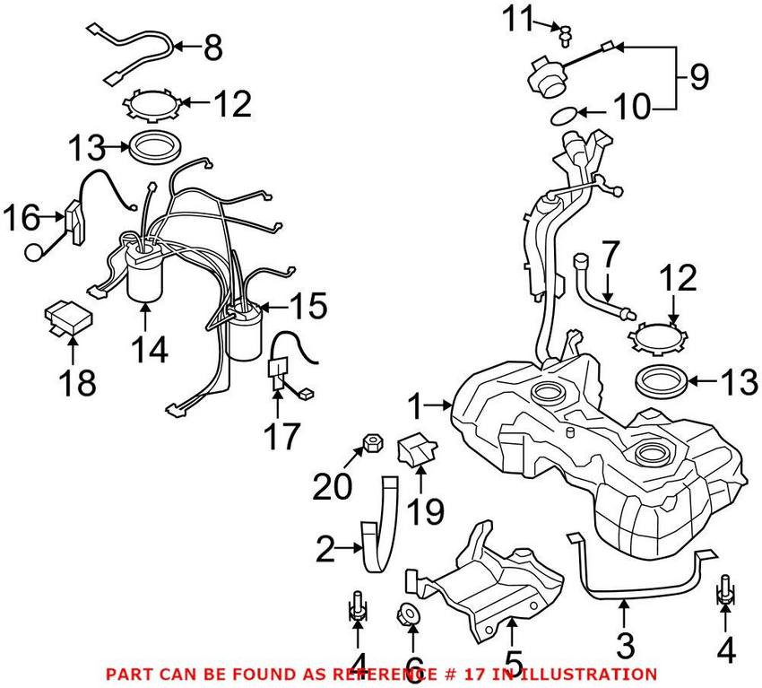 VW Fuel Tank Sending Unit – Driver Side 5N0919673S