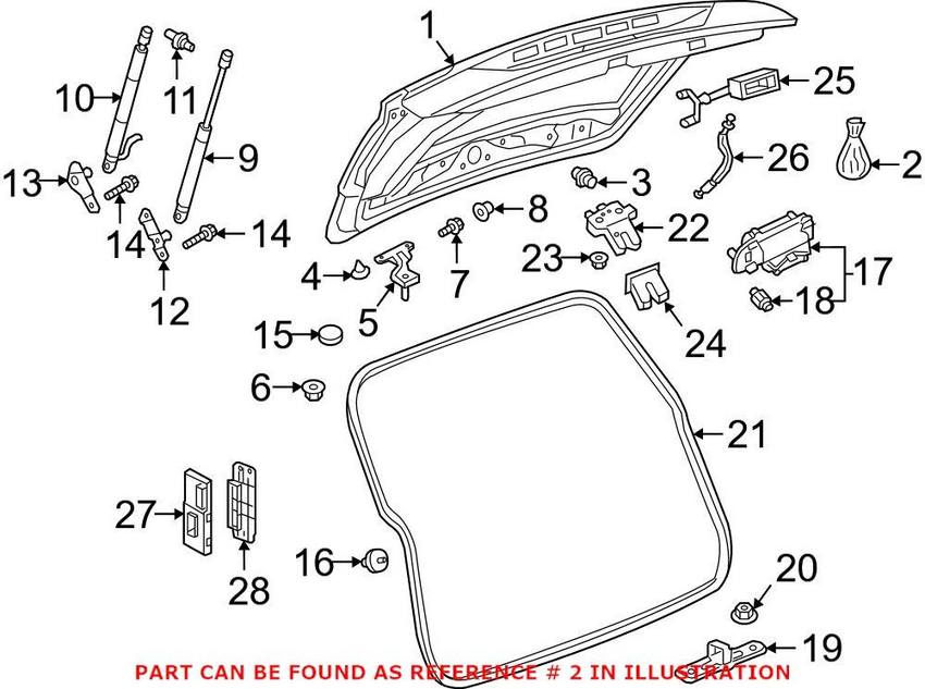 VW Liftgate Hardware Kit 5NA898617