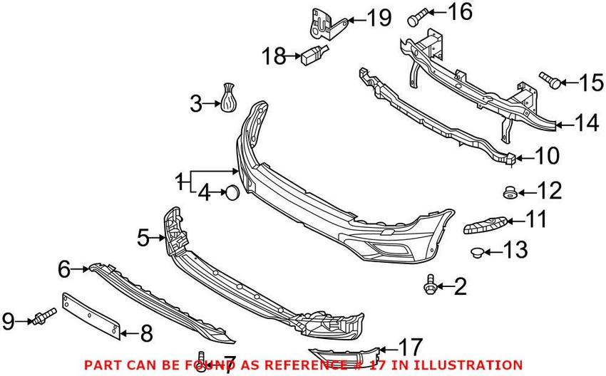 VW Fog Light Trim – Front Driver Side 5NN853211B9B9