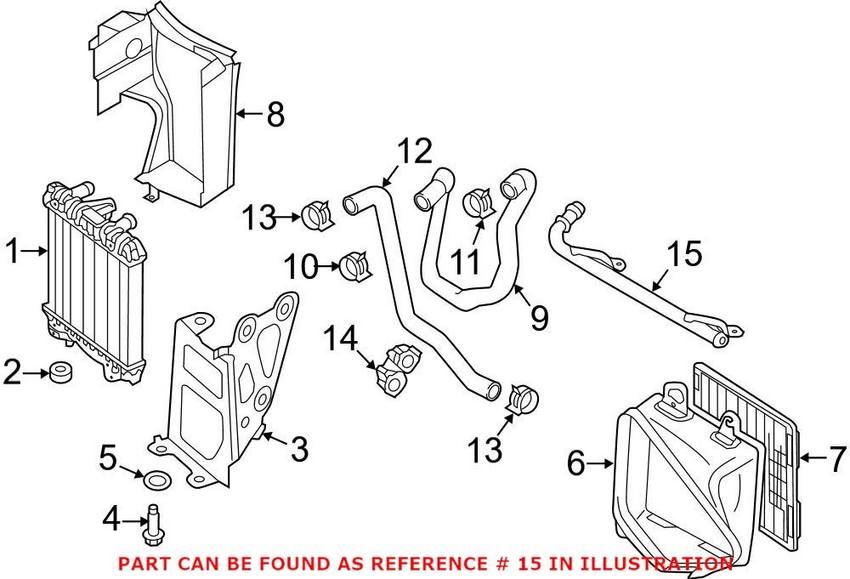 VW Engine Coolant Pipe – Passenger Side 5Q0121070AP