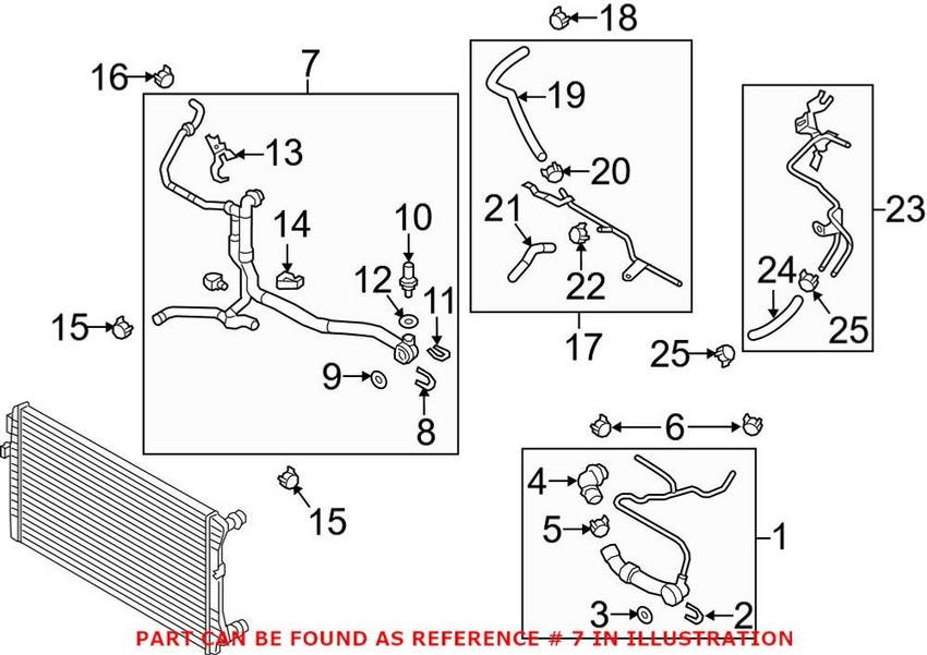 VW Radiator Coolant Hose – Lower 5Q0122051BM