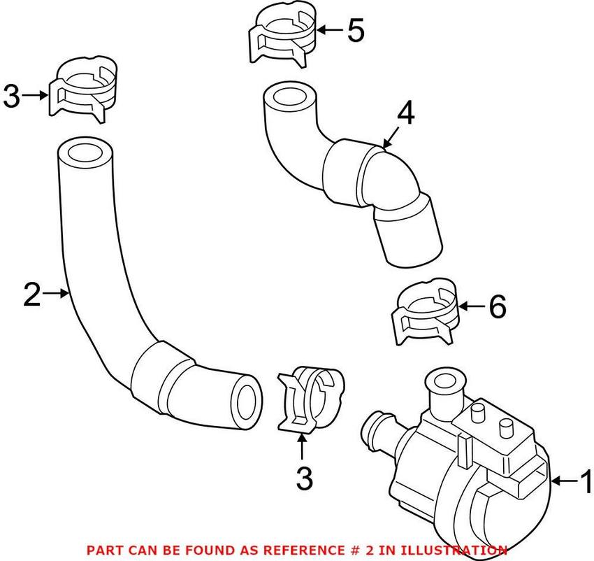 VW Engine Coolant Hose 5Q0122073BC