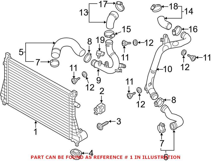 VW Intercooler 5Q0145803R