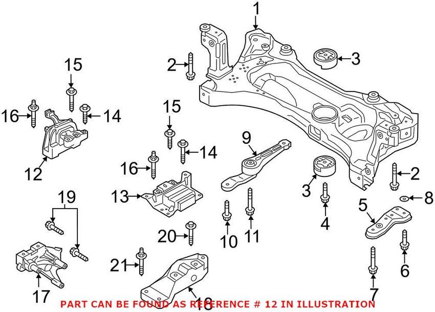 Audi Engine Mount 5Q0199262BK – Genuine VW/Audi