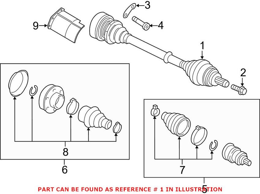 CV Axle Assembly – Front Driver Side