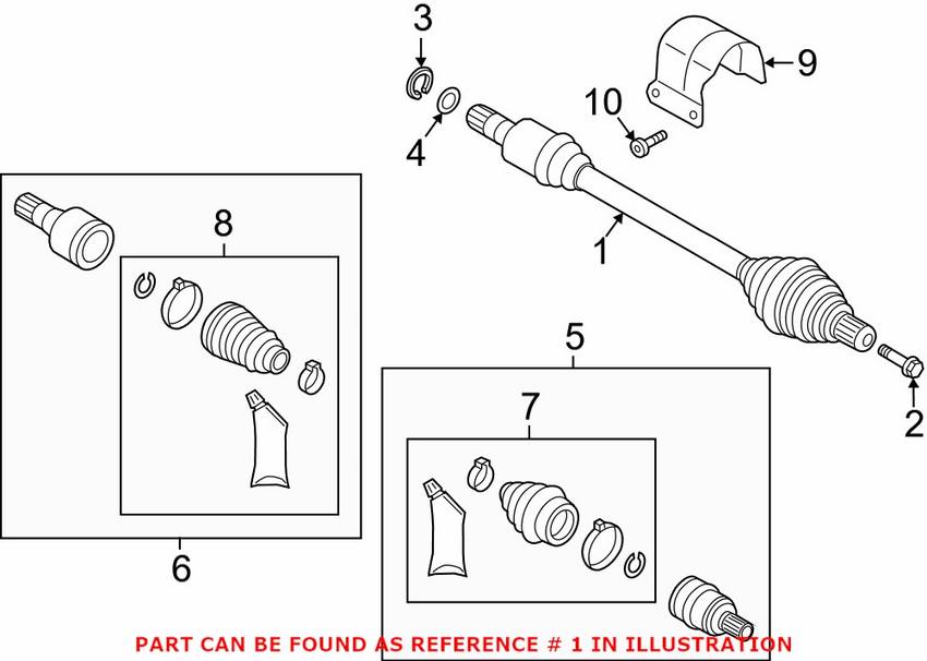 CV Axle Assembly – Front Pasenger Side