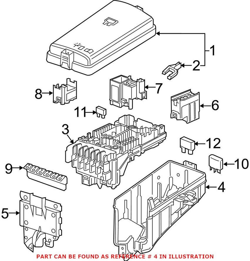 VW Fuse and Relay Center Bracket 5Q0907361D