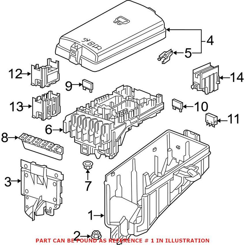 VW Fuse and Relay Center 5Q0907361F – Genuine VW/Audi