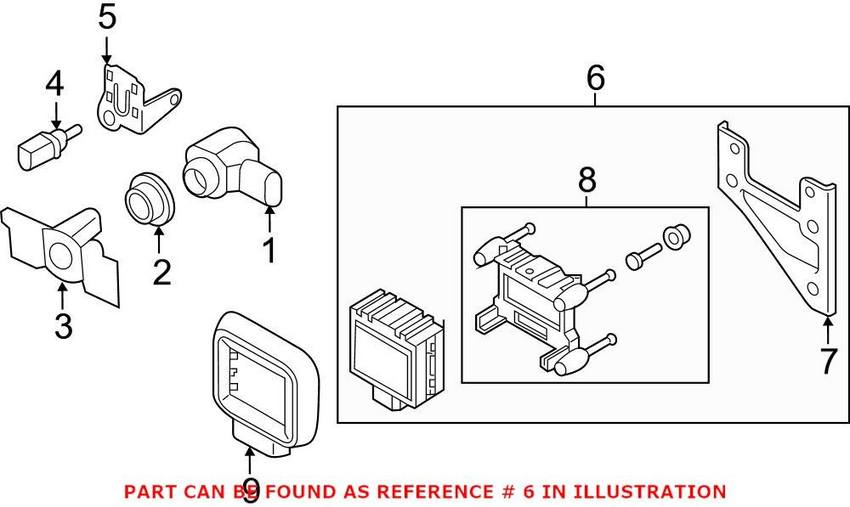 VW Cruise Control Distance Sensor 5Q0907561G