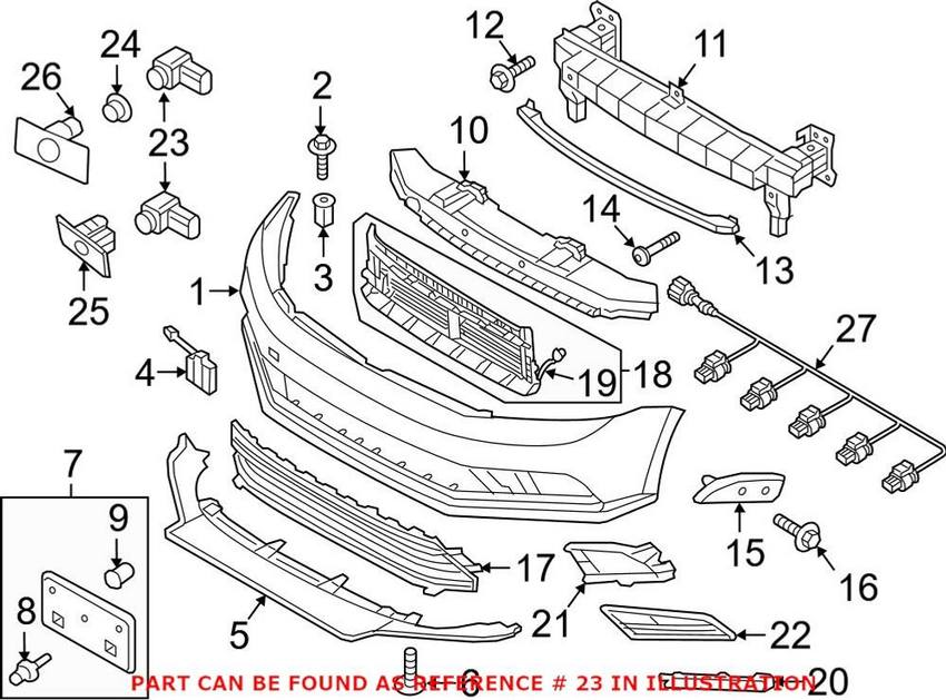 Audi Porsche Park Assist Sensor – Front and Rear 5Q0919275BGRU