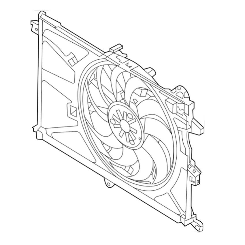 Engine Cooling Fan (w/ Shroud) (430mm)