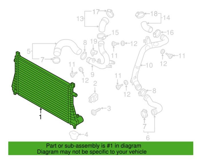 VW Intercooler 5QM145803E – Genuine VW/Audi