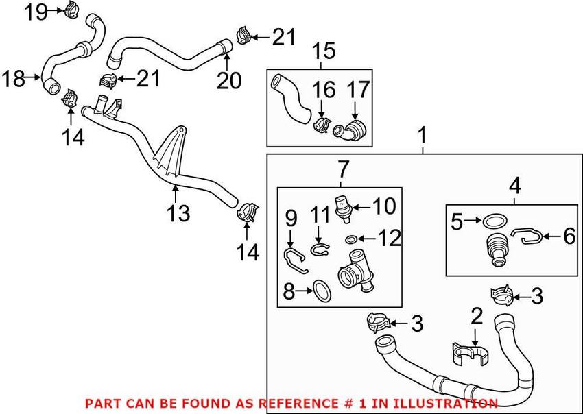 VW Radiator Coolant Hose – Lower