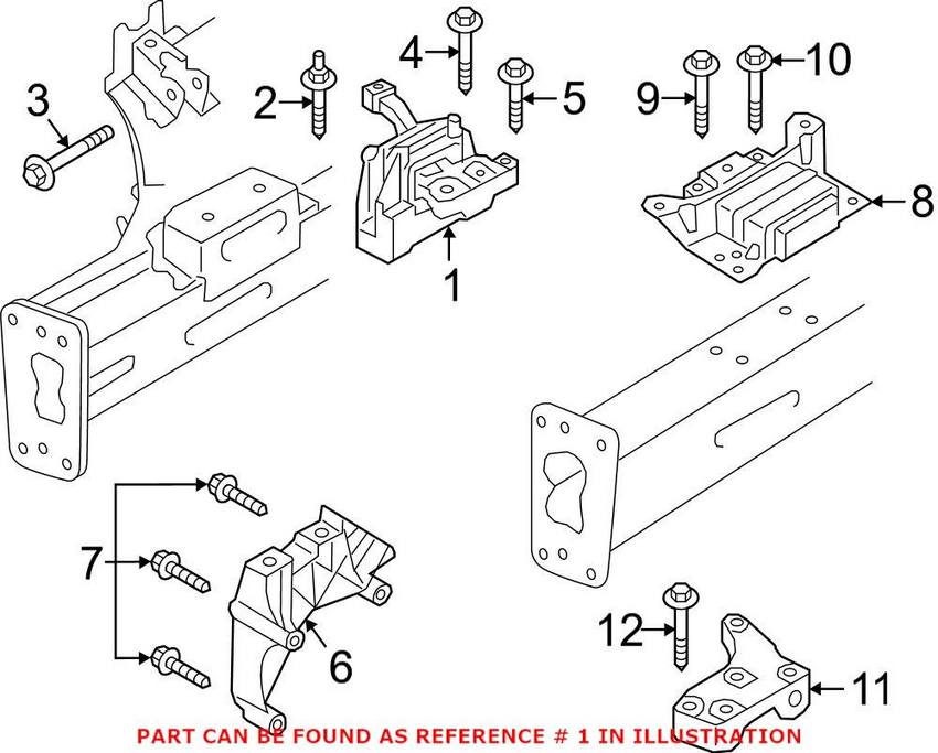 Audi Engine Mount 5WA199262E – Genuine VW/Audi