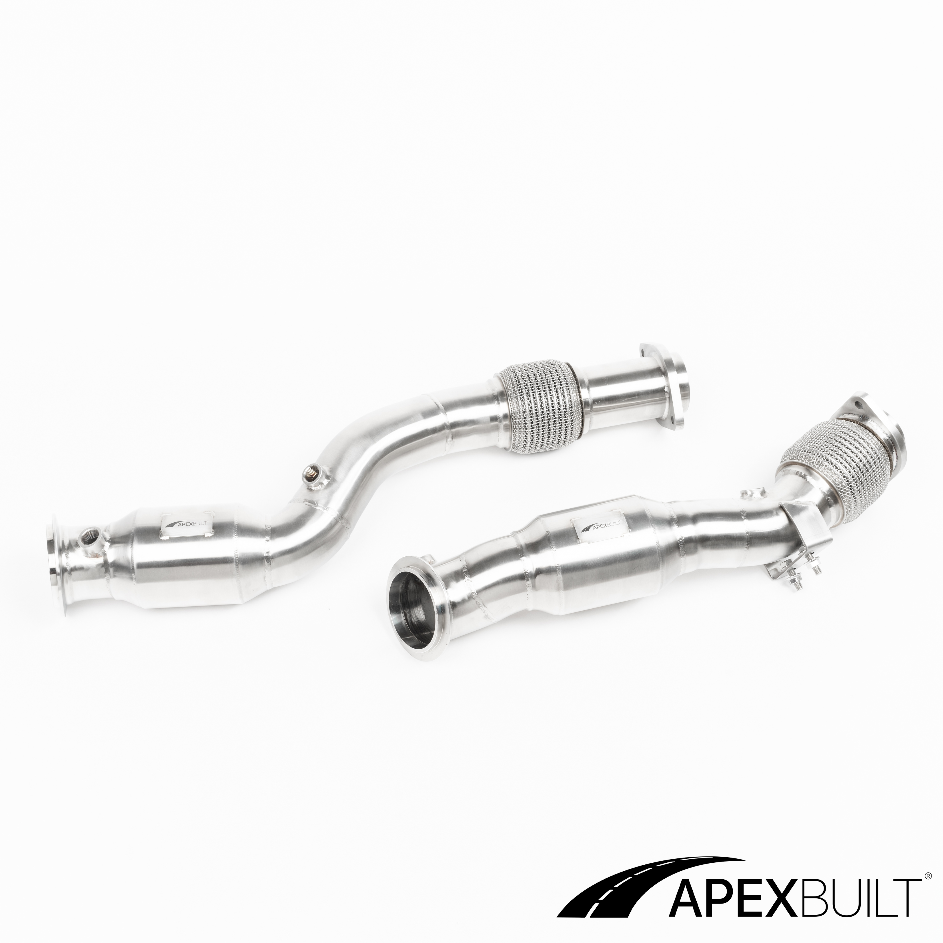 ApexBuilt® BMW F97 X3M & F98 X4M Resonated Race Downpipes (S58, 2020+)