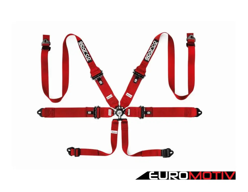 6 Point Hans-Compatible Harness - Red