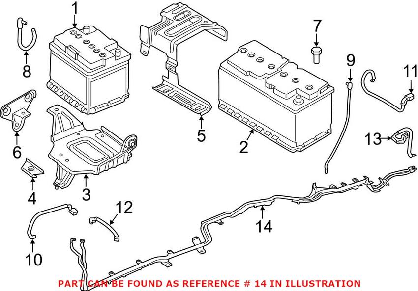 Battery Cable (Positive) (Location-Trunk)