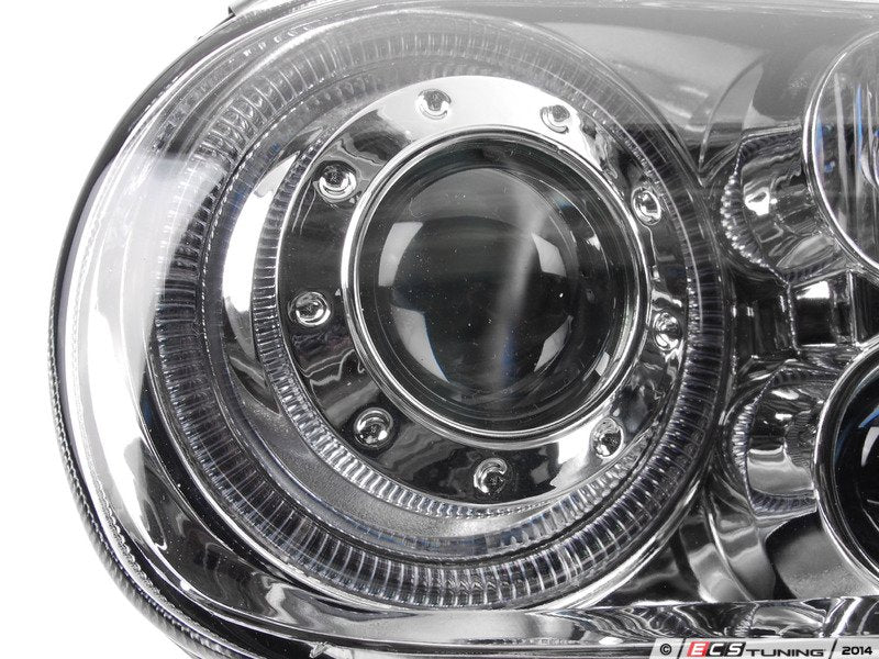 OE HID Replica Projector Headlight Set - Chrome