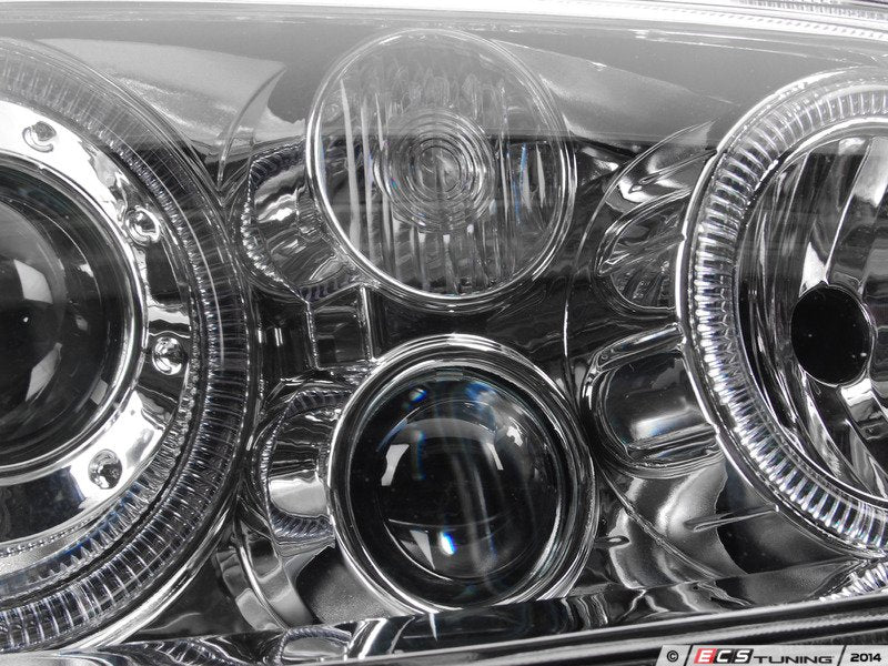 OE HID Replica Projector Headlight Set - Chrome