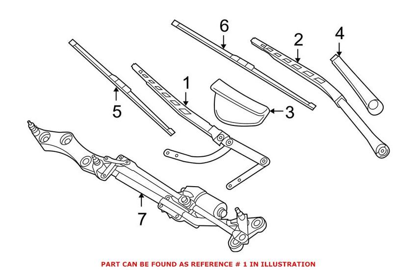 Wiper Arm – Front Passenger Side